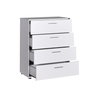 Hanah Home Cómoda Sfn-540-Bb-1 con 4 cajones en Blanco